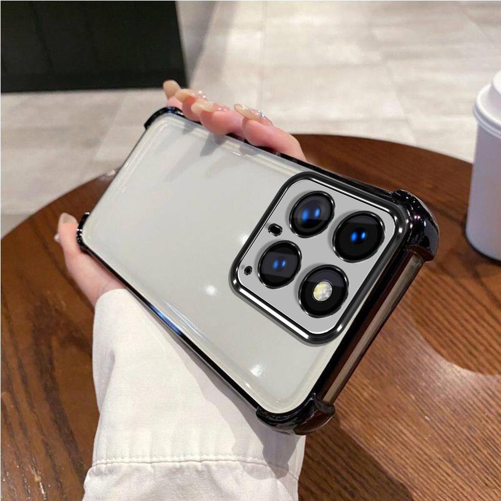 Case for Xiaomi 14 Pro Electroplated Color Border Clear Phone Casing Cover