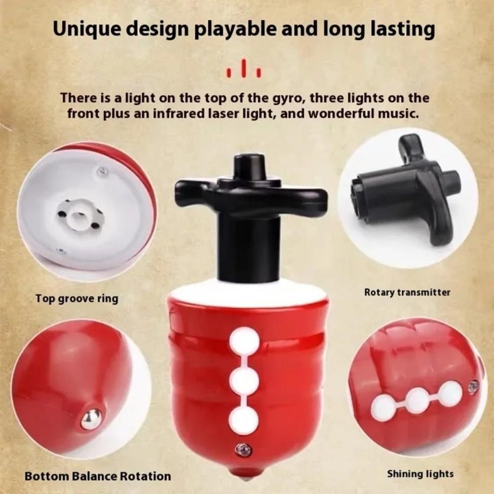 Colorful Rotating Gyro Laser Music Gyroscope New Spinning Top  Boys Girls