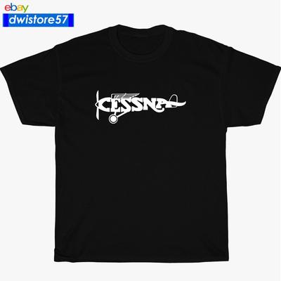 Nieuw Cessna Aircraft Company Logo Zwart/Marineblauw/Sportgrijs/Wit Heren T-shirt S-3XL Unisex T-shirt