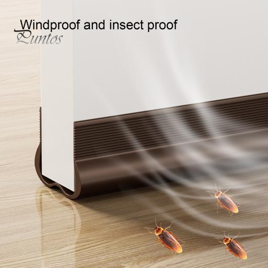 PVC Door Sweep Adhesive Cuttable Under-Door Weather Stripping Exterior Interior Door Seal Noise Dust Stopper Door Bottom Gap Filler Sealing Strip
