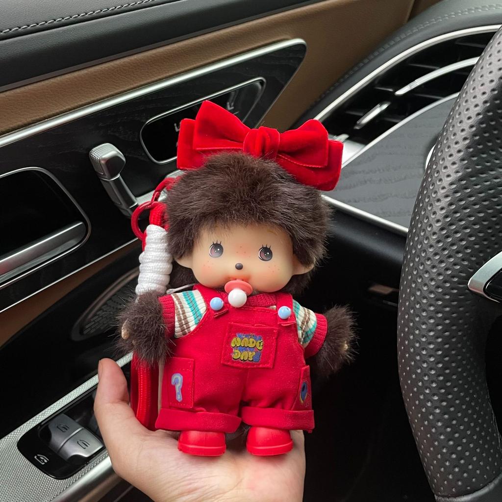 15 cm Monchhichi Søt Liten Ape DIY Klær Skifte Dukke Flere Stiler Utsøkt Ryggsekk Anheng Nøkkelring Leketøy Periferi Gave