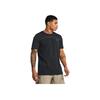 Under Armour T-shirt Girocollo Manica Corta con Stampa Logo Lettera Uomo Top Nero 1382799-001