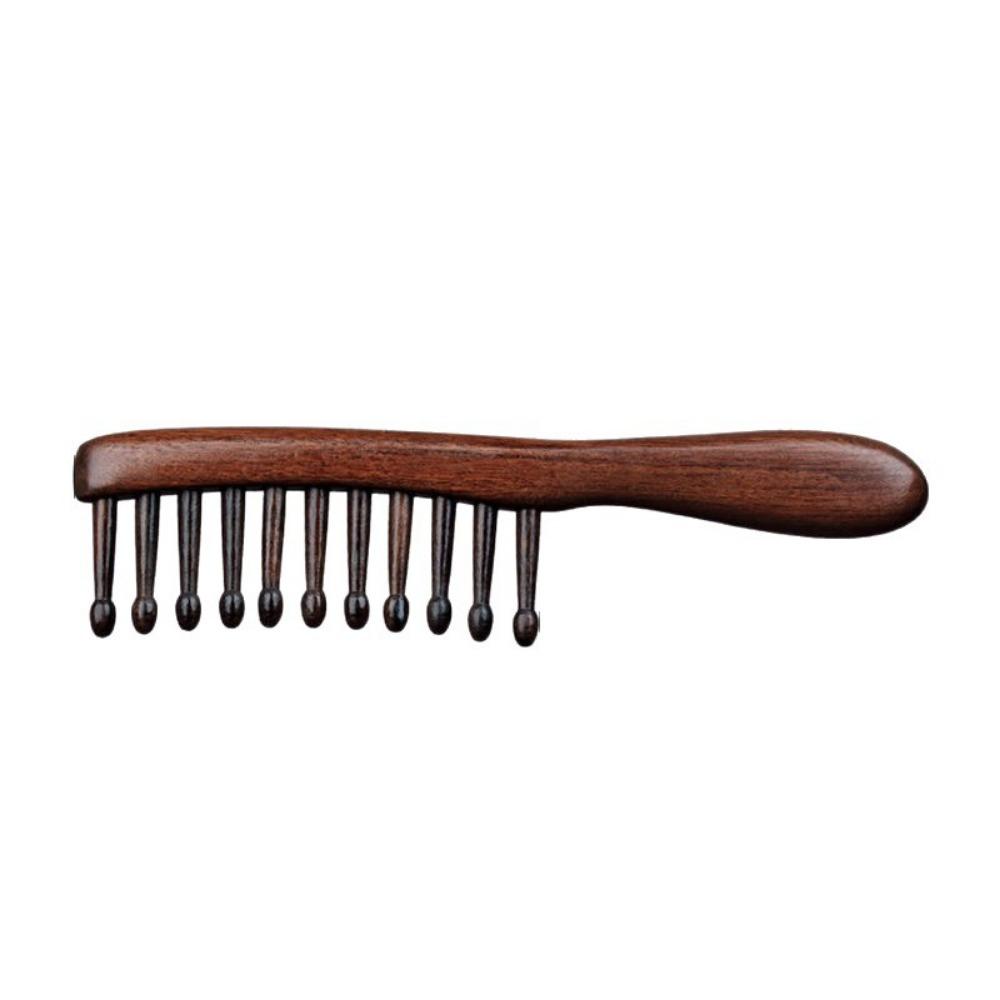 No-snags Natural Wood Hairbrush Wide Tooth Sandalwood Scalp Massager  For Women
