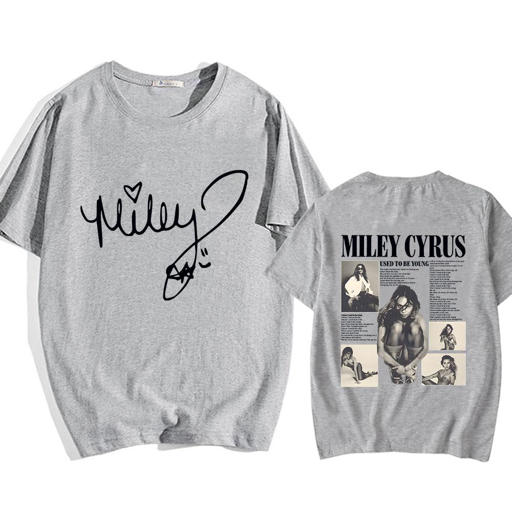 

2025 Summer Singer Miley Cyrus Tshirt Mens Cotton Printed Tshirt Short Sleeve Oneck Tshirt Casual Funny Tshirt Top 4XL