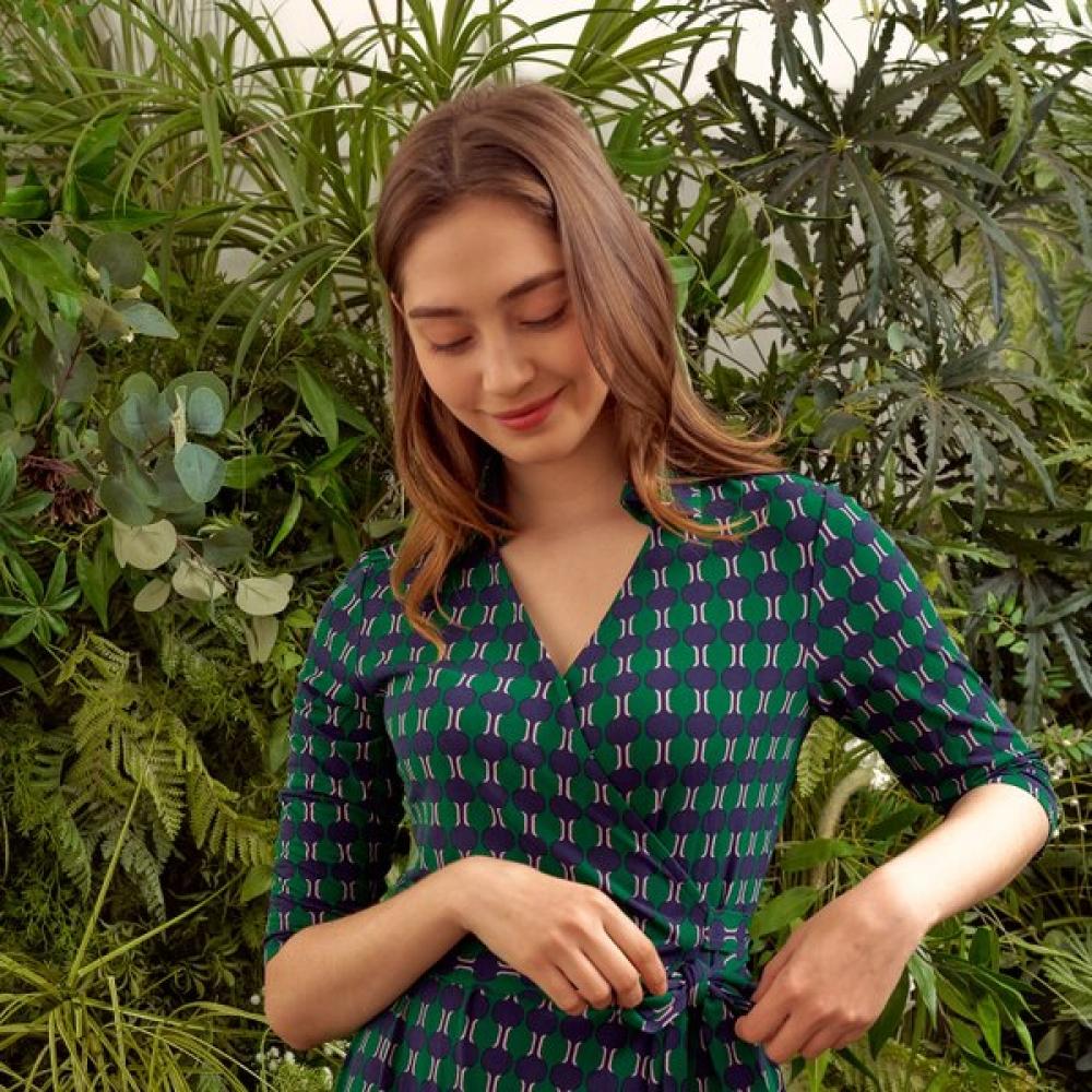 Lipbbam Cleora Derosi Cara 3 4 Sleeve Long Wrap Dress Ldm11gv101