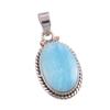 Natural Republic Larimar Gemstone Handmade 925 Solid Silver Pendant 1.50" C0Y98