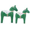 1 Pair Swedish Dala Horse Decor Wooden Traditional Painted Dalecarlian Horse Statue Figurine Home Ornament Handicraft