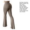 Yoga Pantolonu Kadın Geniş Paça Günlük Pantolon Esnek Yüksek Bel Vücuda Oturan Stil Düz Renk Fitilli Fitness Pantolonu