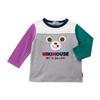 MIKI HOUSE Long Sleeve with Boys and Gray T-Shirt Logo, Girls, Baby, Kids, Children's Clothing, Kindergarten, School, 10-5234-579, 110cm,