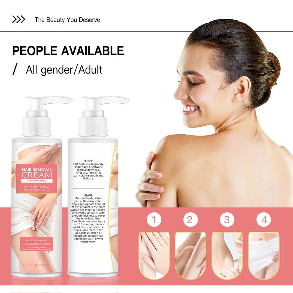 Hair Removal Body Cream-Painless Hair Removal Mildly And Effectively For Body, Chest, Back, Arms, And Legs,5 Fl.oz