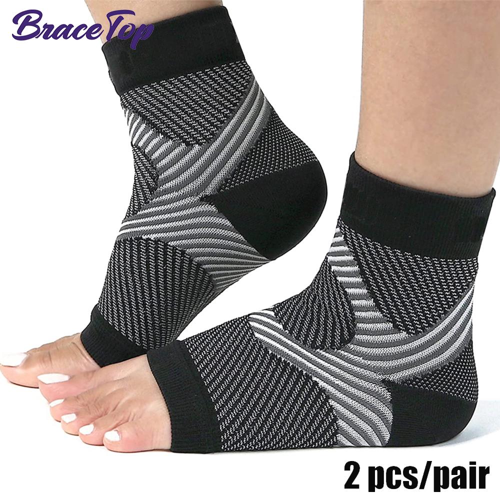 Bracetop 1 Paar Sport Knöchel Kompressionsmanschette Elastisch Yoga Tanz Übung Druck Fußmanschette Unisex Dünn