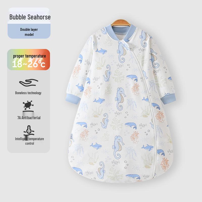 Four Seasons Baby Sleeping Bag - Anti-Kick & Anti-Startle, One-Piece for Newborns & Children, Spring & Autumn, Winter Style
