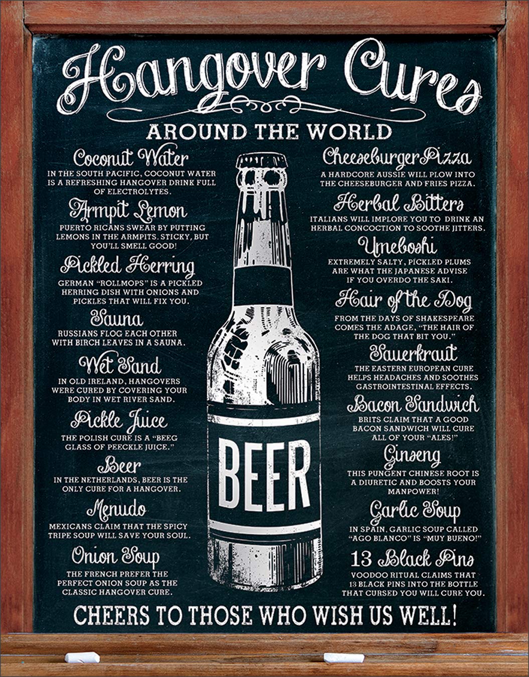 

Desperate Enterprises Hangover Cures Tin Sign 125 W x 16 H 20x30cm（7.8x11.8inch）
