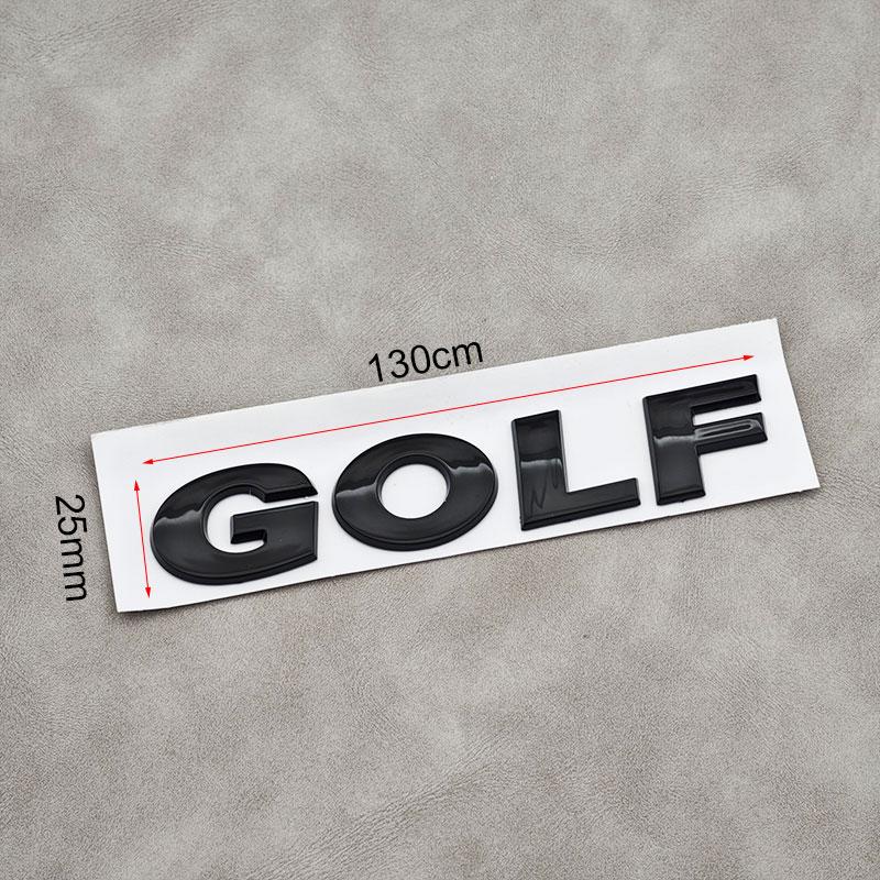 For VW Volkswagen Jetta MK5 Golf 3D ABS Chrome Black Logo GOLF Emblem Letters Sticker Car Rear Trunk Badge For Volkswagen VW Gol