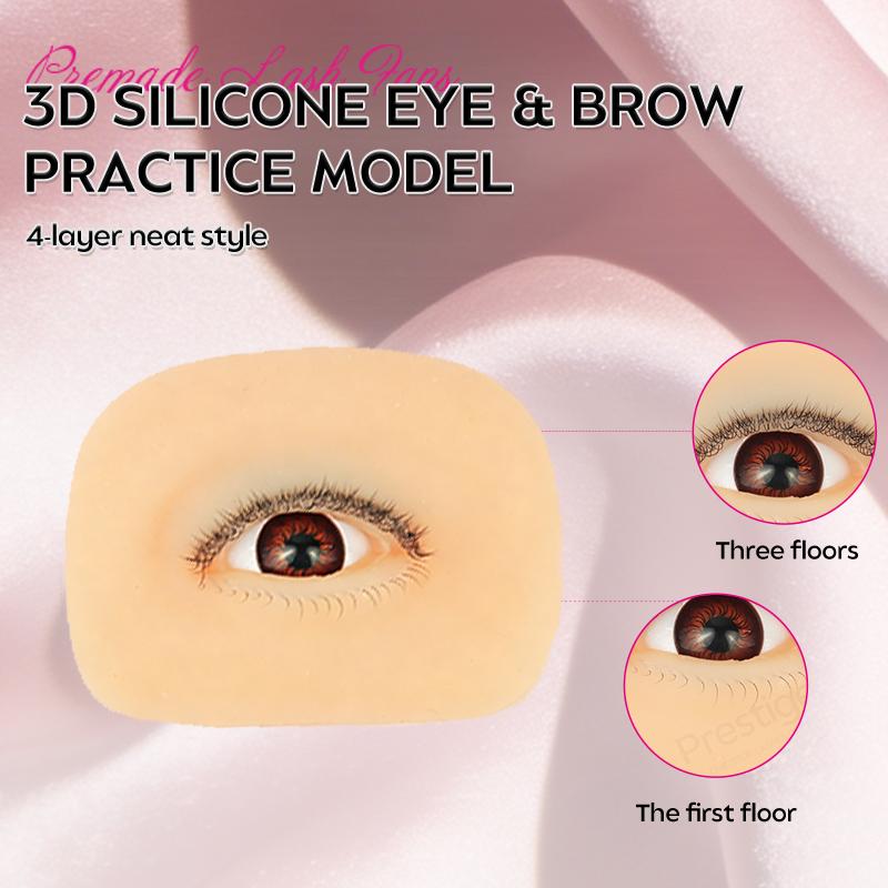 Beauty Tool One Pair Silicone Eye Module Practice Mannequin With Eyes for Lash Mannequin Eyelash Extension Training