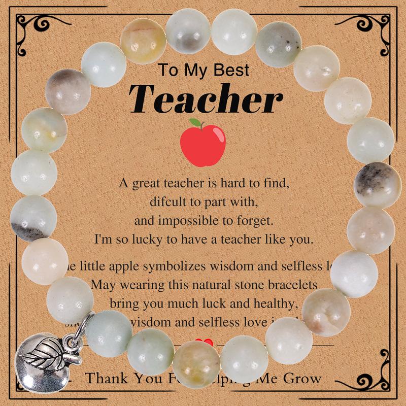 JYL TS Bracelet Teacher s Day Bee Pendant Beaded Honors Diligence & Guidance amazon темных джунглях зеленый
