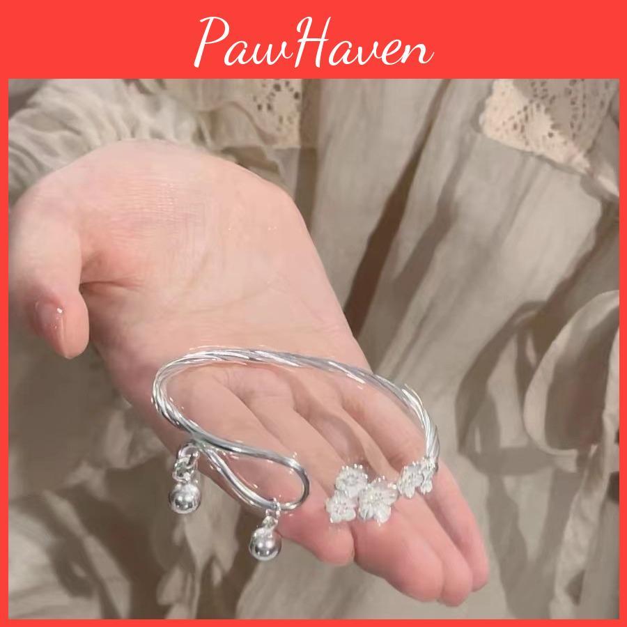 Lily Of Gorgeous The Valley Floral Bracelet Adjustable Open End Chic Womens Jewelry