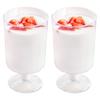 20 Pcs 100 ML Disposable Cups Pudding Yogurt Cup Roud Goblet Clear Cup Little Cup for DIY Sauce Jelly- No Lid or Spoon