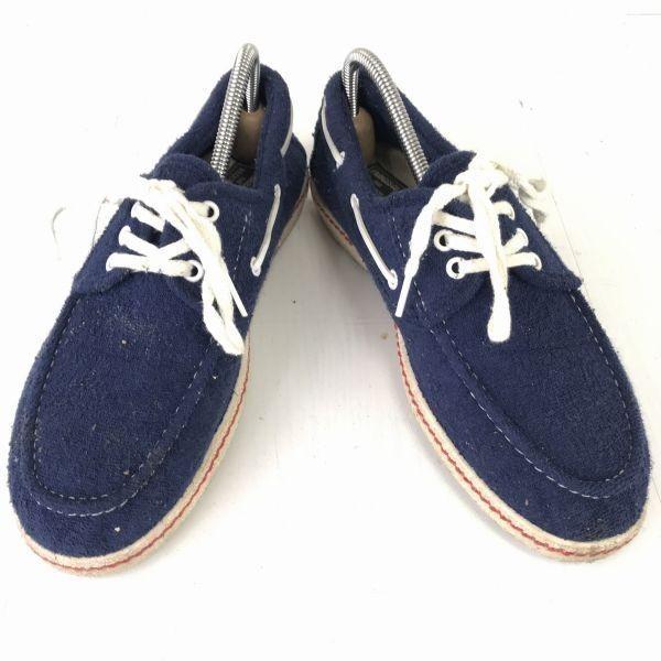 Spanien FRANCESCO Frottee Deckschuhe 26.5 Blau(GEBRAUCHT)