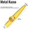 Kazoo Silver Aluminum Alloy with Membrane Flute Diaphragm Mouth Kazoos Musical Instruments