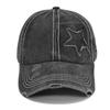 Women Ponytail Baseball Cap Washed Cotton Sun Hat Female Pentagram Sequins Hip Hop Snapback Adjustable Sport Golf Hats