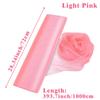 72cm*10m Sheer Crystal Organza Tulle Roll Tulle Curtains Fabric Wedding Birthday Ceremony Party Decoration DIY Baby Shower Decor