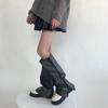 Scaldamuscoli Al Ginocchio da Donna Leggings Caviglia Alta Benda Ginocchio Alto Stivale Tubo Lungo Calze Lunghe Manica per Gamba Copri Polpaccio