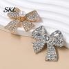 Electroplated Bow Accessory Brooch Pin, 3D Design with Imitation Pearl, Pin Strong Buckle Badge for Coats Shirts Bags Accessories Anti-oxidation