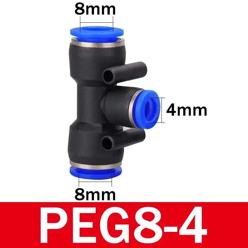 Pneumatic Fittings Quick Connector Air Hose Tube Connectors Plastic PE PEG 4mm 6mm 8mm 10mm 12mm Push Into Pluglug