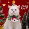 Christmas Pet Accessories Handmade Scarf for Cats and Dogs Cute Holiday Collar Bib Small Dog Knitted Bib