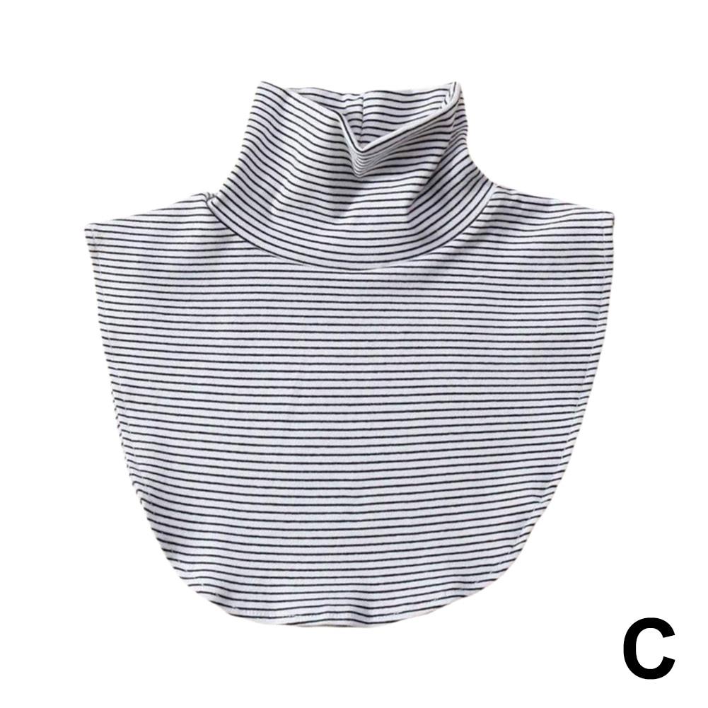2024 New Winter Modal High Nack Fake Collar Women Solid Detachable Fashion Color Warm Collar Jersey Turtleneck Elastic B7B8