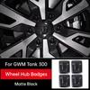 For GWM Tank 300 400 500 Car Front Emblem Sticker Wheel Hub Badges Steering Wheel Decoration Sticker Modification Accessories