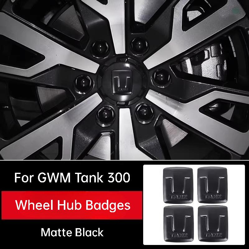 For GWM Tank 300 400 500 Car Front Emblem Sticker Wheel Hub Badges Steering Wheel Decoration Sticker Modification Accessories