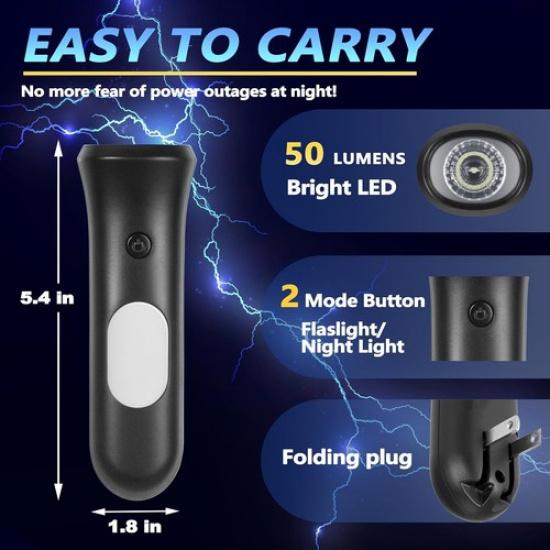 Emergency Power Failure Lights for Home, Rechargeable LED Flashlight, Automat