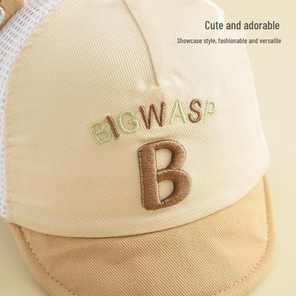 Cute Cartoon Embroidered Children's Windproof Sun Hat - Duckbill Baseball Cap
