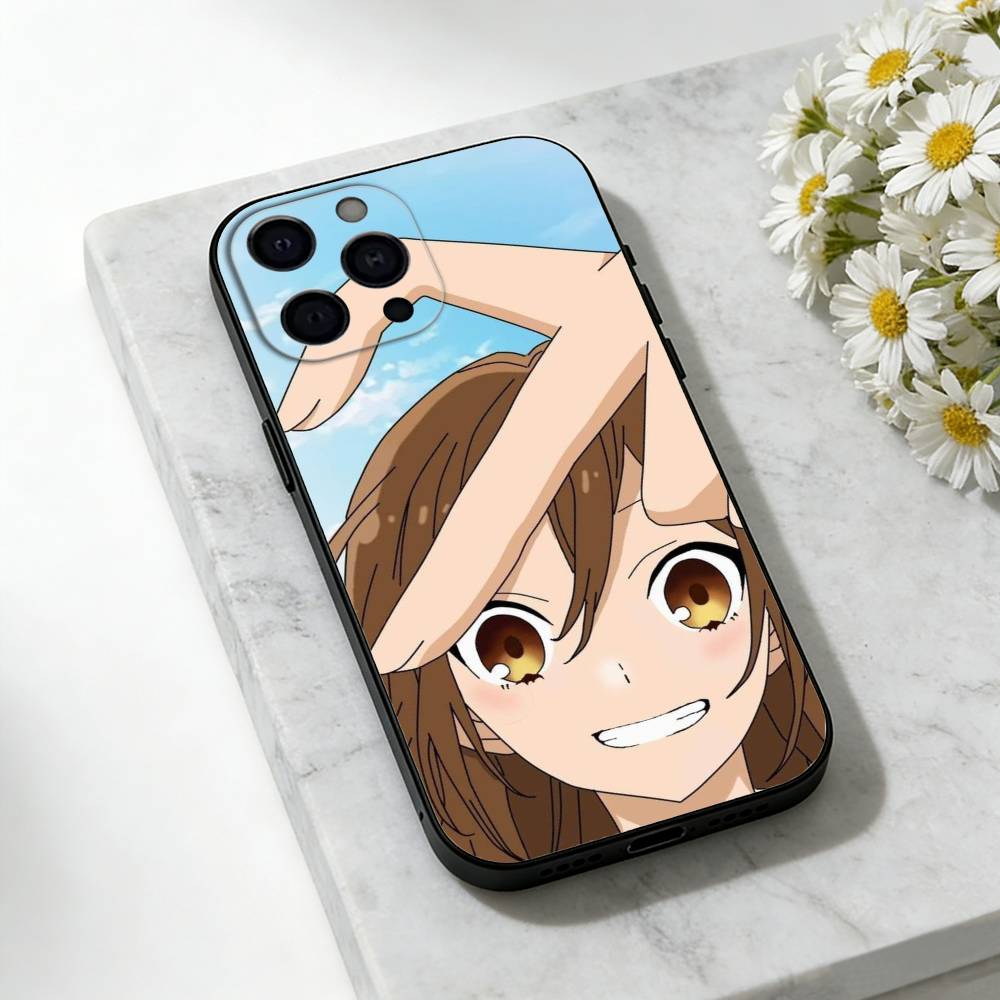 A-Anime H-Horimiya Phone Case For iPhone 17,16,15,14,13,12,11 Plus,Pro Max,SE4Soft Silicone Black Cover