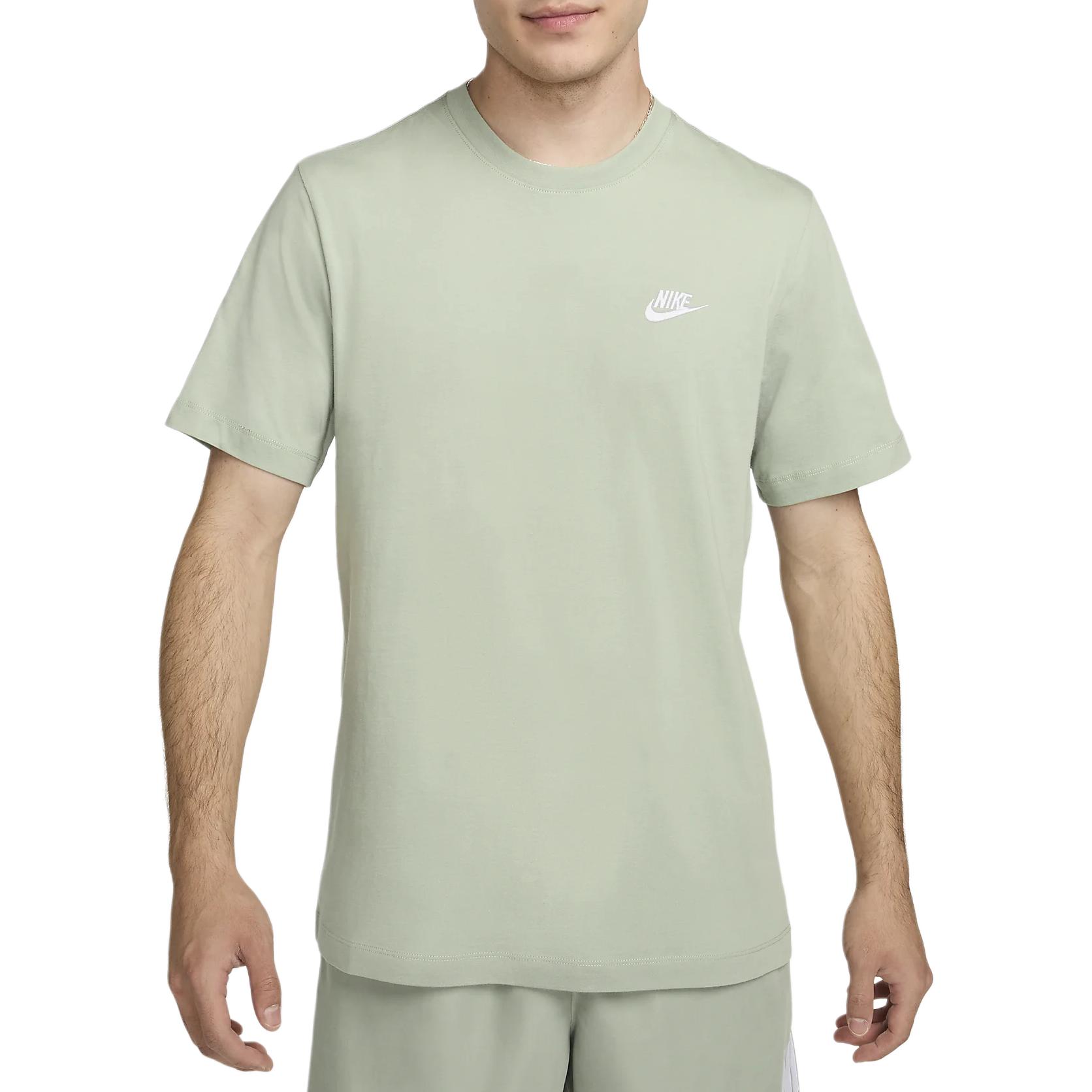 

Nike Sportswear Club Solid Color Round Neck Short Sleeve T-Shirt Men Tops Emerald-Green AR4997-371 L
