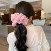 Sweet Oversized Organza Hair Ties Scrunchies Women Solid Color Mesh Hair Bands for Girls Summer Ponytail Holder Hair Accessories