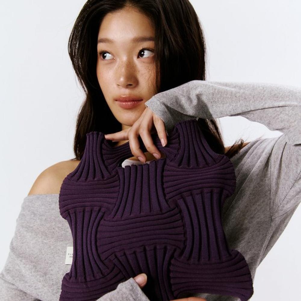 Pleatsmama New Bow Bag Deep Purple