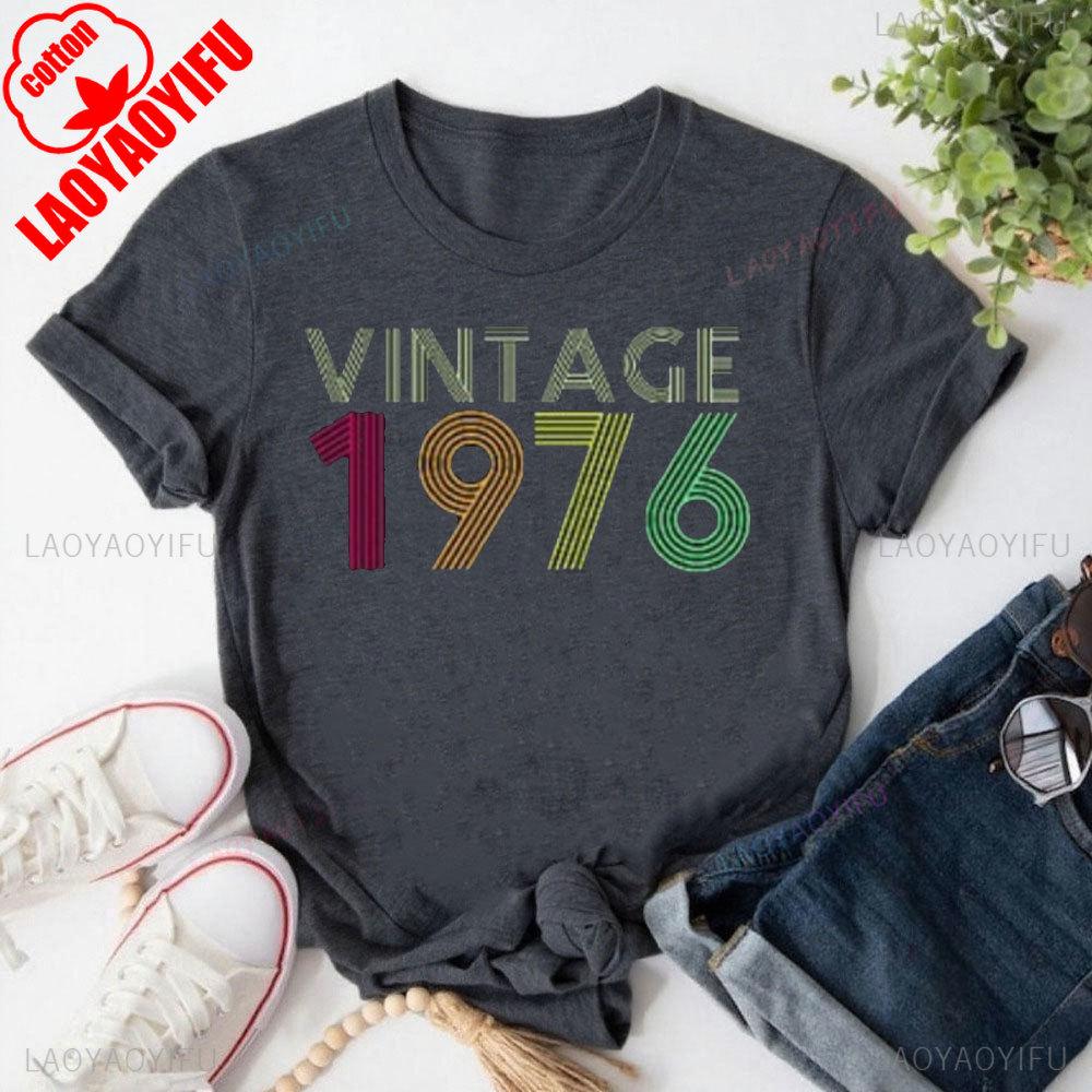 Vintage 1976 Shirt 50th Birthday Shirt 50th Birthday Gift for Dad Mom 50th Birthday Gift Retro Tops Gift for Unisex Women