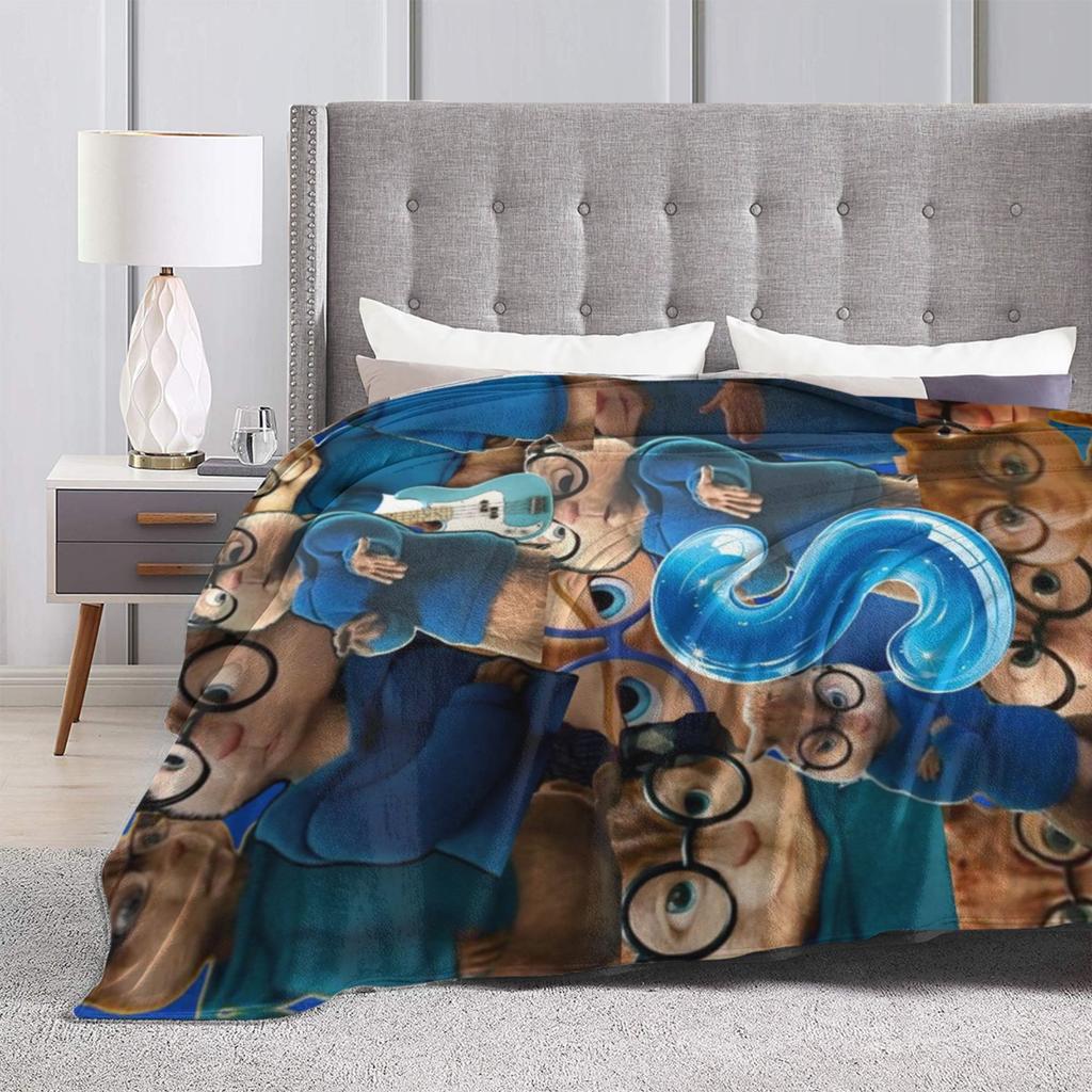 Comfort Alvin and the Chipmunks Blanket Accessories Sofa Decorative Throw Blankets Warm Coral Fleece Plush for Car