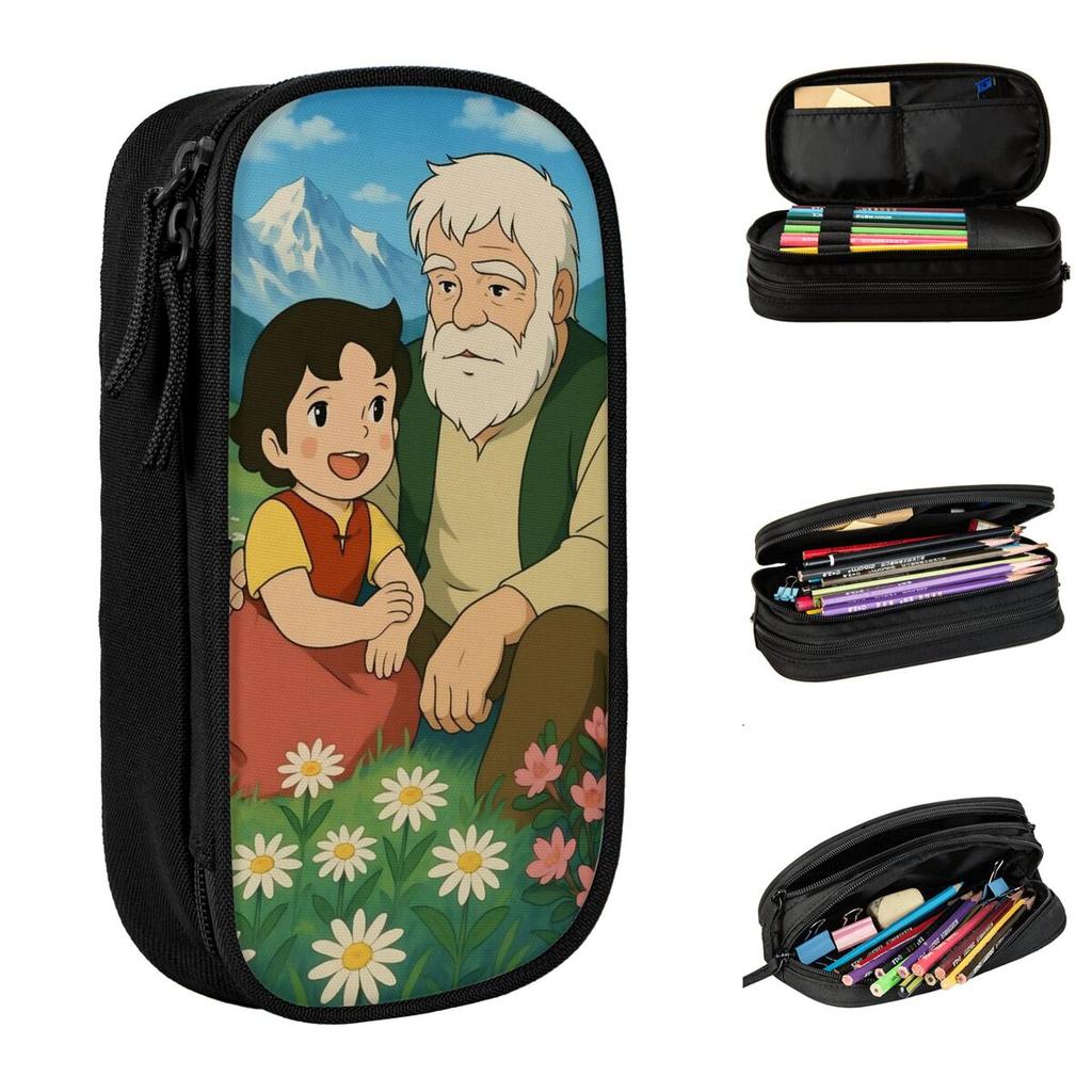 Heidi Cute Cartoon Pencil Case Pencilcases Pen Kids Big Capacity Bag Students School Zipper Stationery