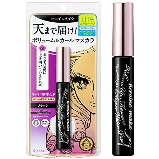 Heroine Make Volume UP Mascara Super WP 01 Black 6g Resistant Tears Sweat Water Sebum Rubbing Waterproof Formula