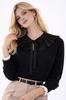 BLACK COLLAR embroidered elegant tied fashionable clothing accessory
