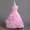 Girls' Long Dresses Big Flower Small Pearl Princess Dresses Walking Host Party Dresses Skirts 8623  Little Girl's Favourite Dress Dresses