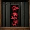 Atmospheric Props for Party 3Pcs Halloween 3 Tier Skull Bookends, Gothic Resin Bookshelf Decor Office, Spooky Office Desk Decorations Skeleton