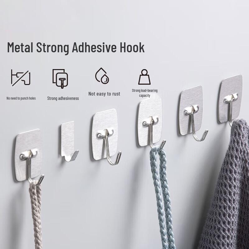 Chahua Stainless Steel No-Drill Adhesive Hooks