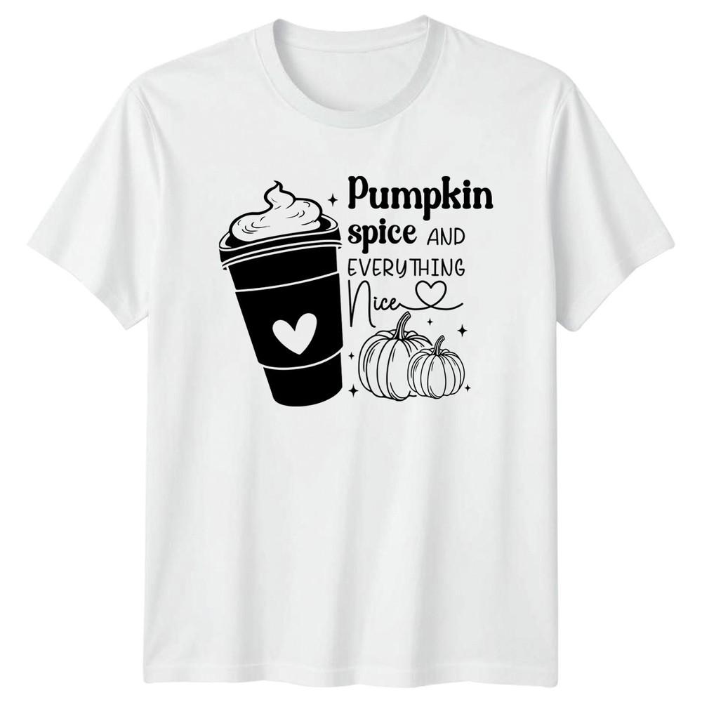 Pumpkin Spice And Everything Nice Unisexs TShirt Coffee Halloween Gift For Her S