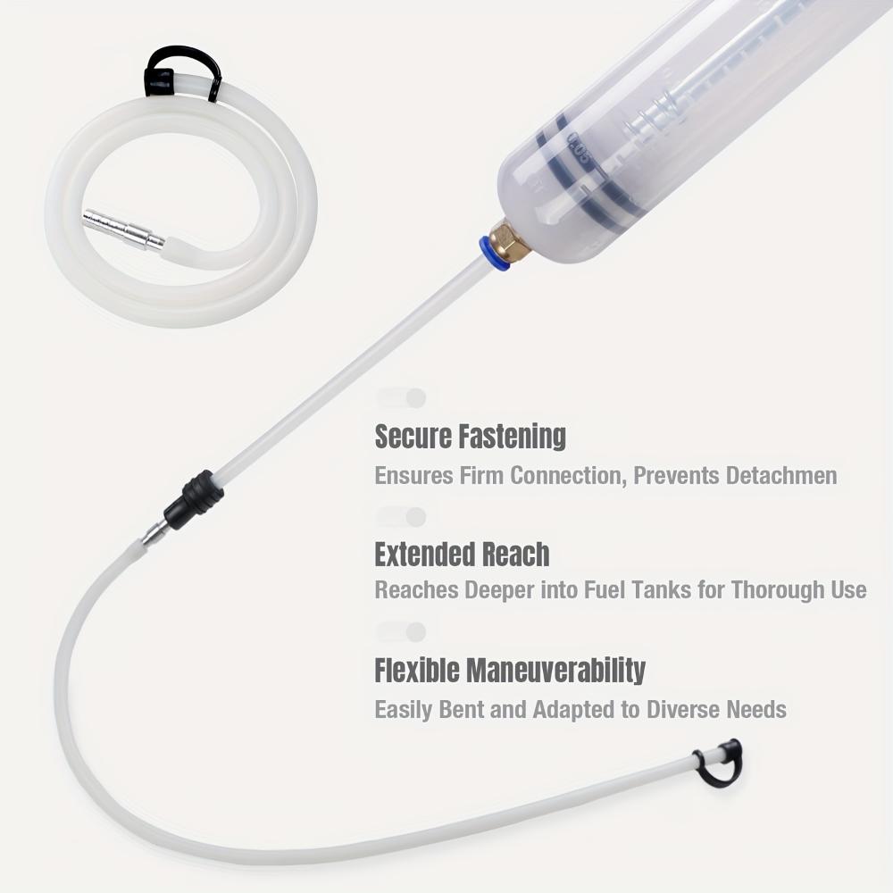 Manual Oil Change Injector with Hose - 7 Oz/0.21 Quart (200 Ml) Automotive Fluid Extraction Pump for Cars, Trucks, SUVs