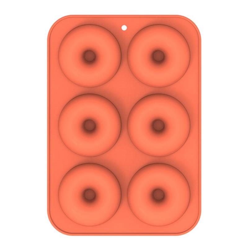 Silicone Doughnut Mold Colorful Soft Dessert Making Tool Snack Cookie Tray Heat-resistant Kitchen Oven Baking Tool Mold